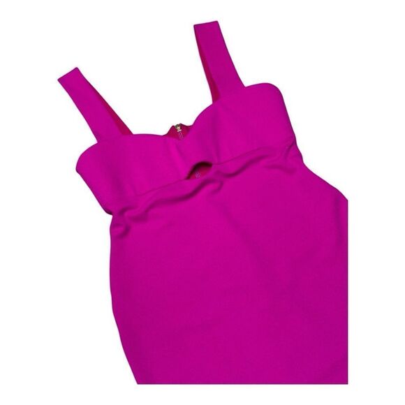 NOOKIE X REVOLVE fuschia pink One length sleeveless square neckline dress sz xl - Picture 2 of 7